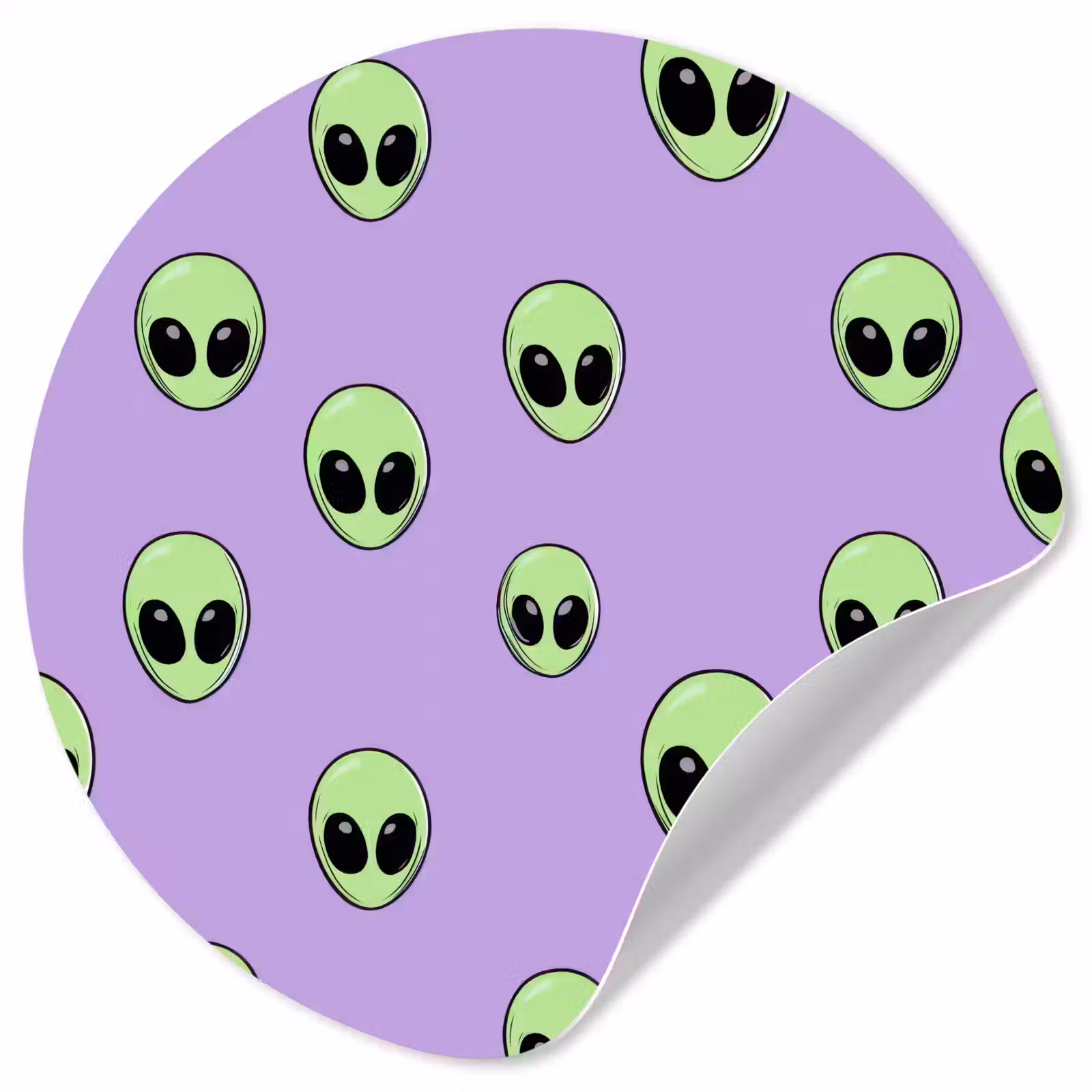 Behangcirkel - Alien - Retro - Lila — 1