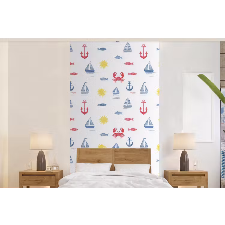 Behang - Nautisch - Illustraties - Kleurrijk — 5