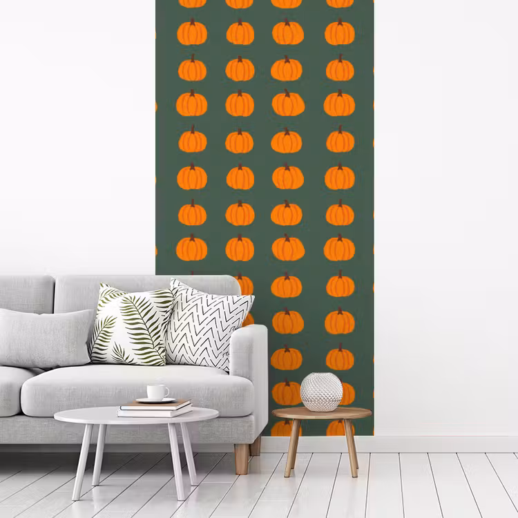 Behang - Pompoen - Patroon - Oranje — 3