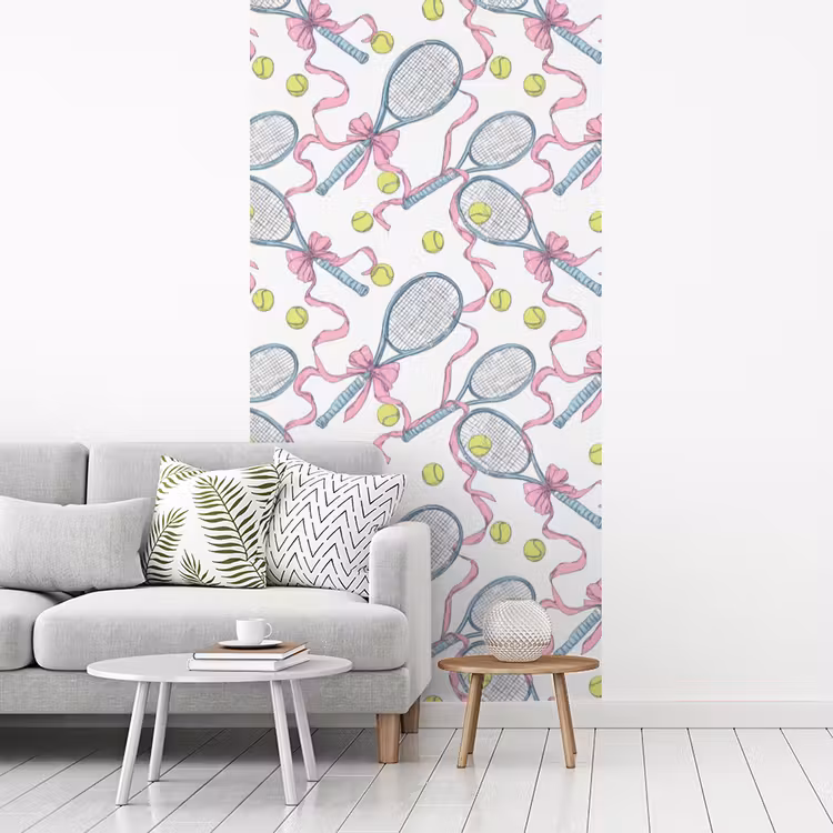Behang - Tennis - Strikken - Kleurrijk — 3