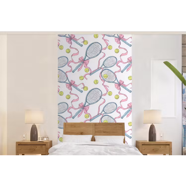 Behang - Tennis - Strikken - Kleurrijk — 5