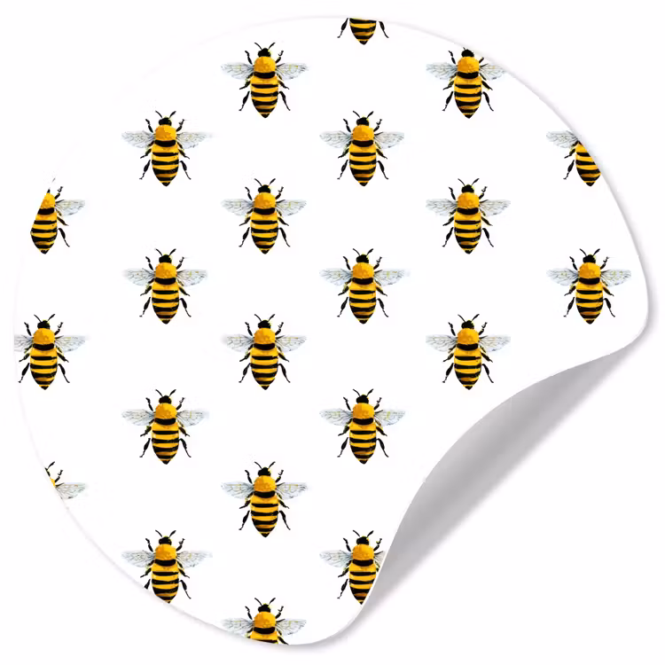 Behangcirkel - Bijen - Tijdloos - Wit — 1