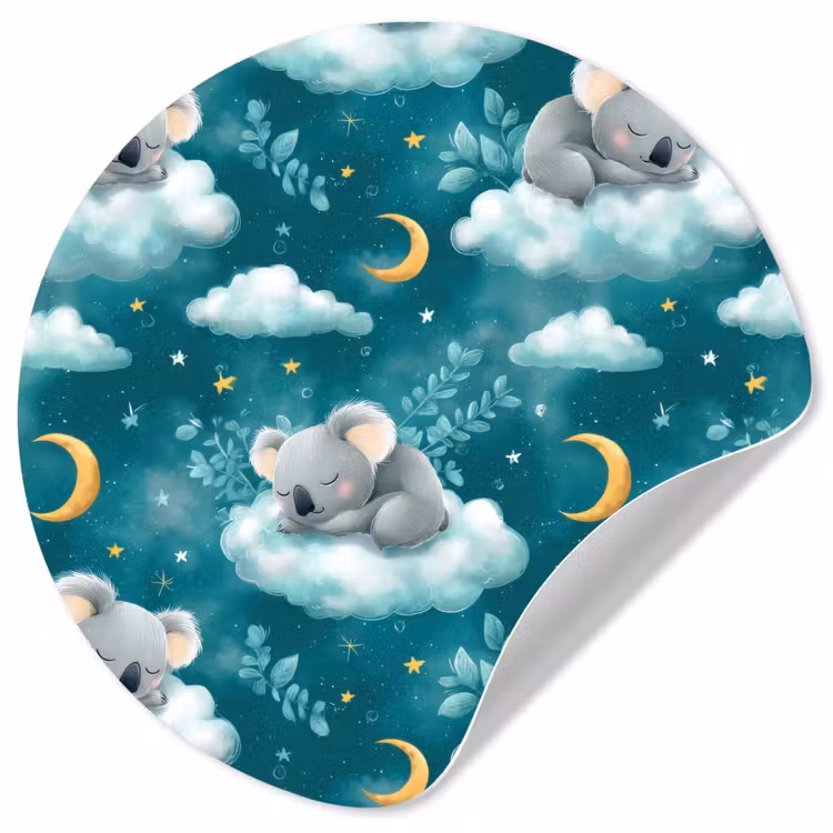 Behangcirkel - Koala's - Betoverend - Blauw — 1