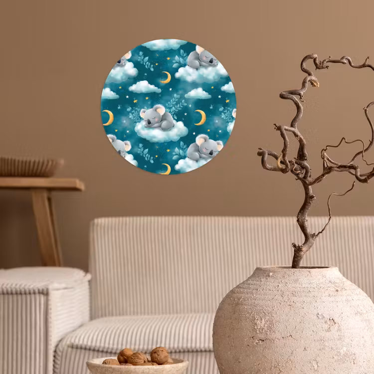 Behangcirkel - Koala's - Betoverend - Blauw — 2