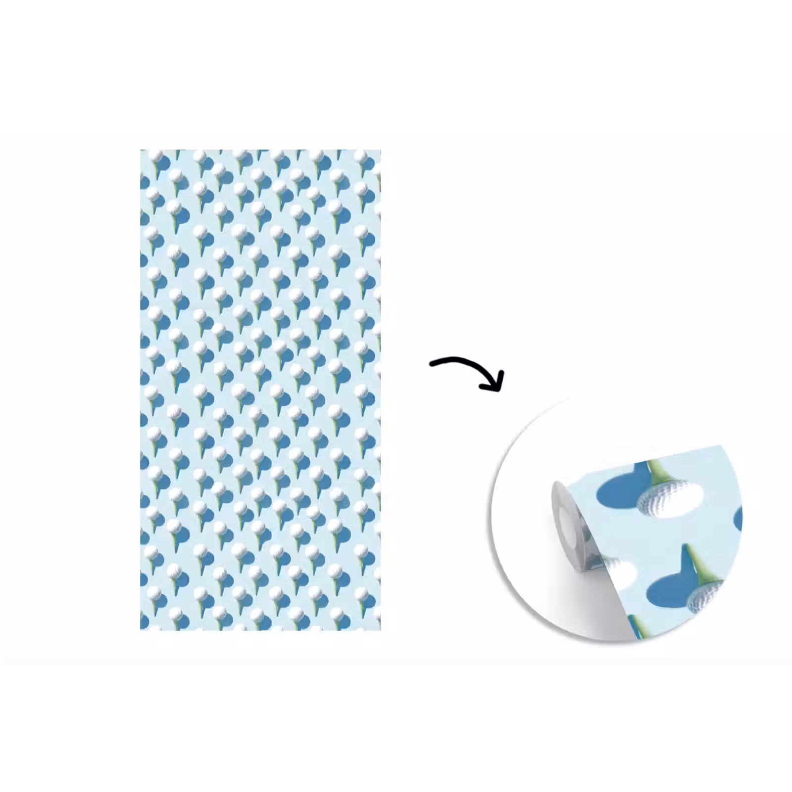 Behang - Golf - Ballen - Blauw — 1