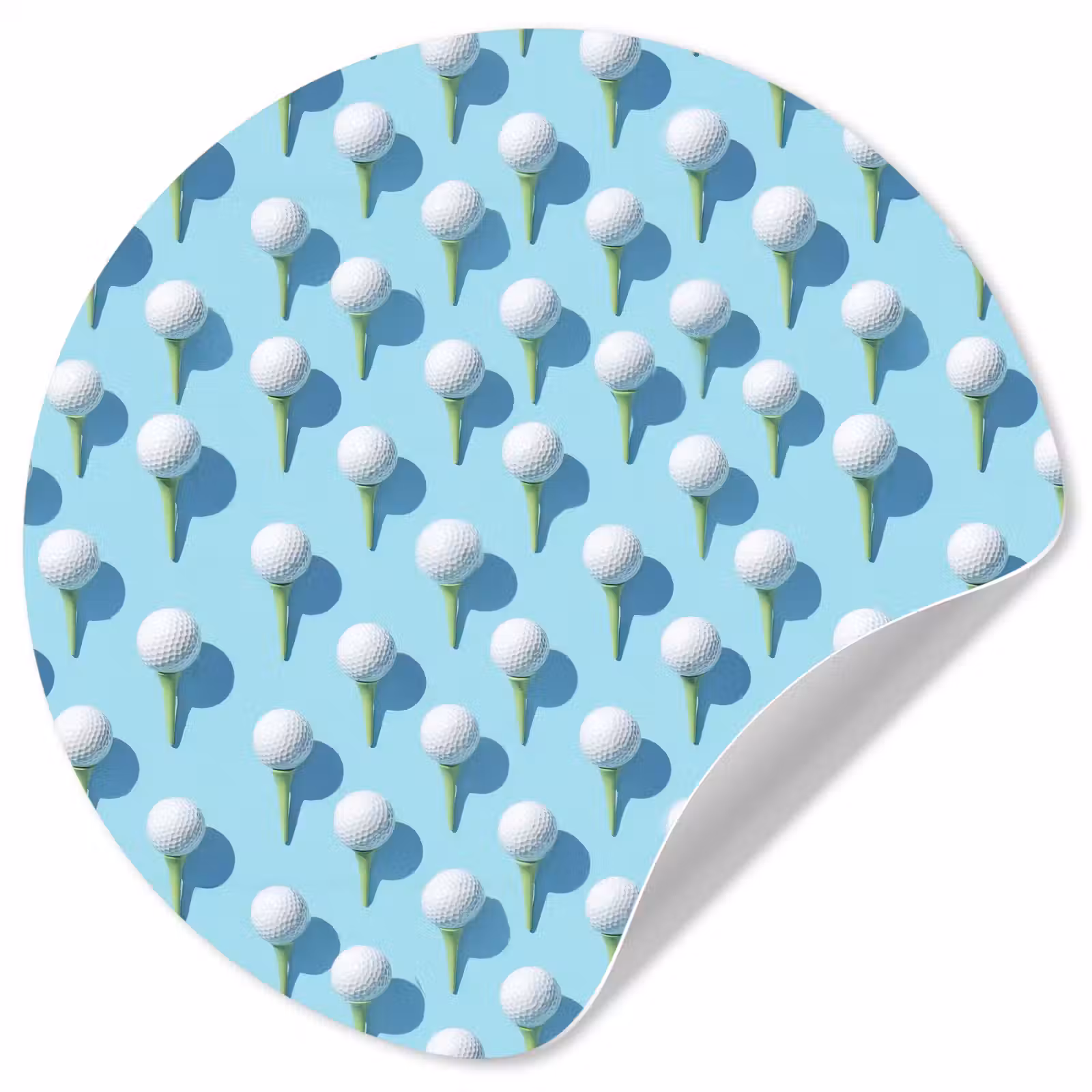 Behangcirkel - Golf - Ballen - Blauw — 1