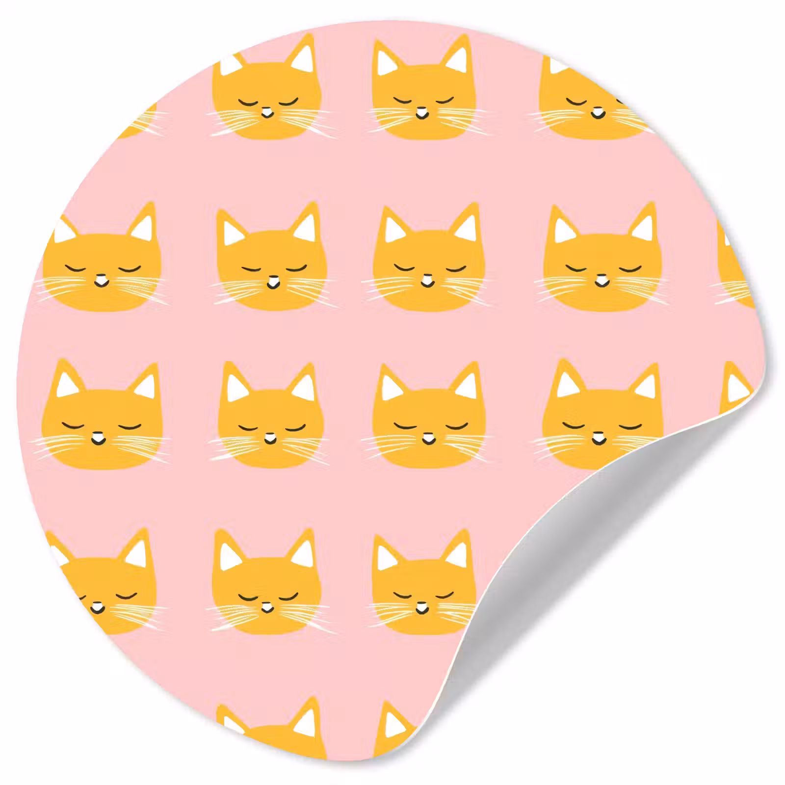 Behangcirkel - Katten - Patroon - Roze — 1