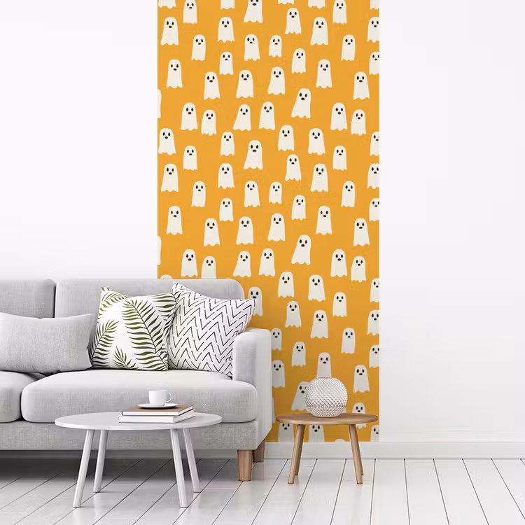 Behang - Halloween - Spookjes - Oker — 3
