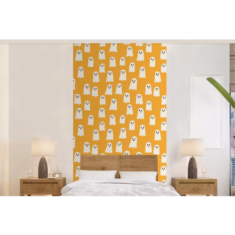 Behang - Halloween - Spookjes - Oker — 5