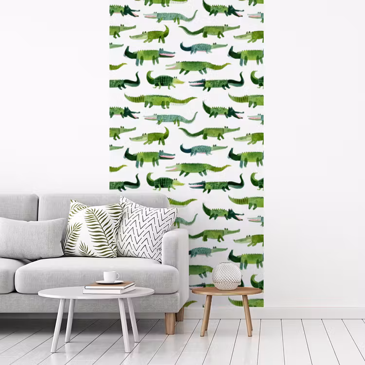 Behang - krokodillen - Speels - Groen — 3