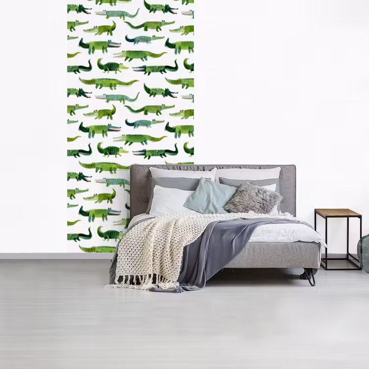 Behang - krokodillen - Speels - Groen — 4