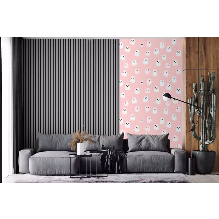 Behang - Spookjes - Patroon - Roze — 2