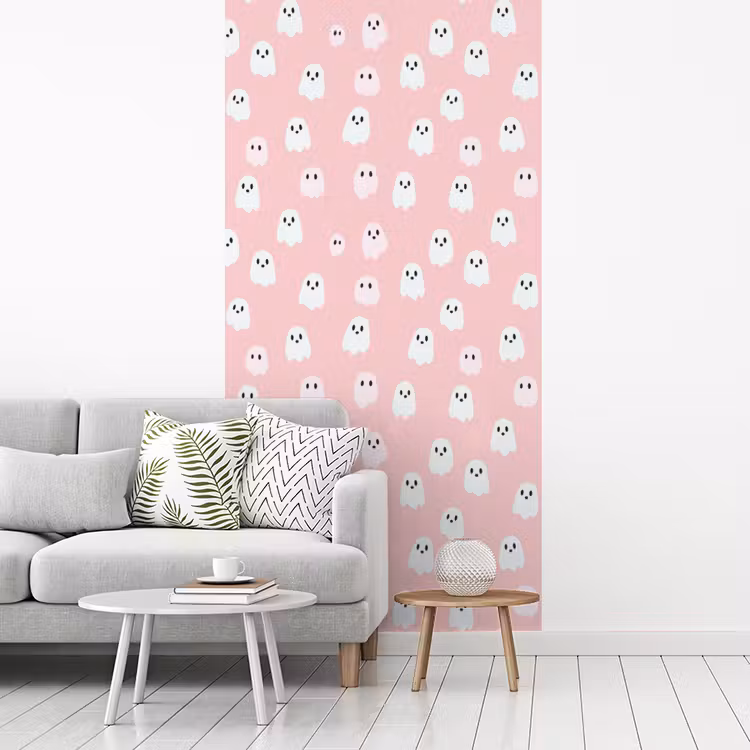 Behang - Spookjes - Patroon - Roze — 3