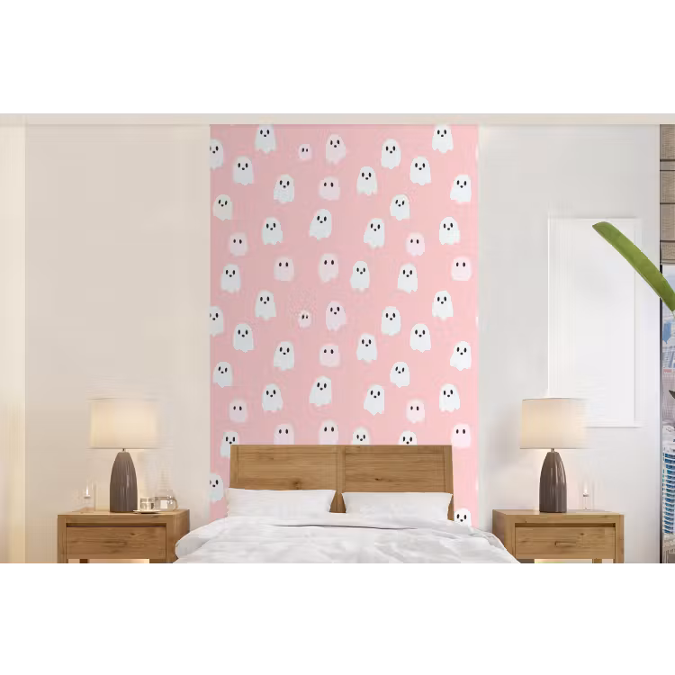 Behang - Spookjes - Patroon - Roze — 5