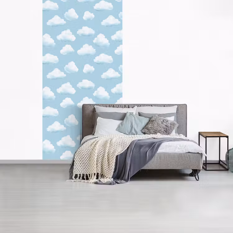 Behang - Wolken - Illustratie - Blauw — 4