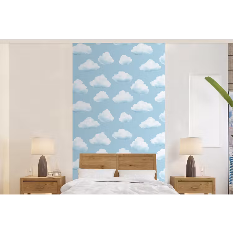 Behang - Wolken - Illustratie - Blauw — 5