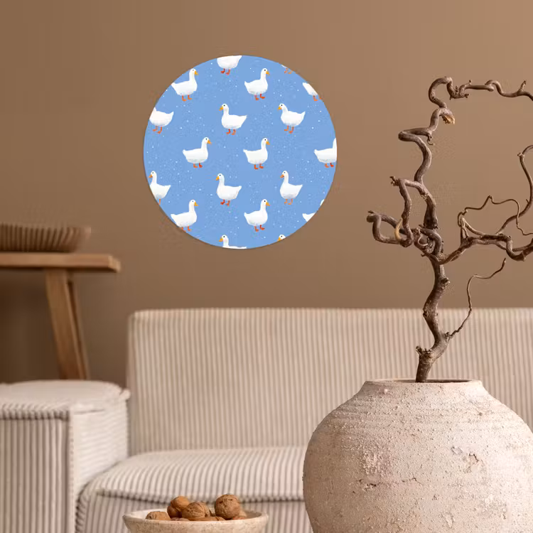 Behangcirkel - Ganzen - Elegant - Blauw — 2
