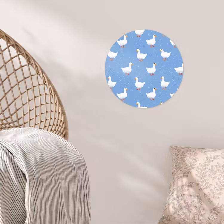 Behangcirkel - Ganzen - Elegant - Blauw — 5