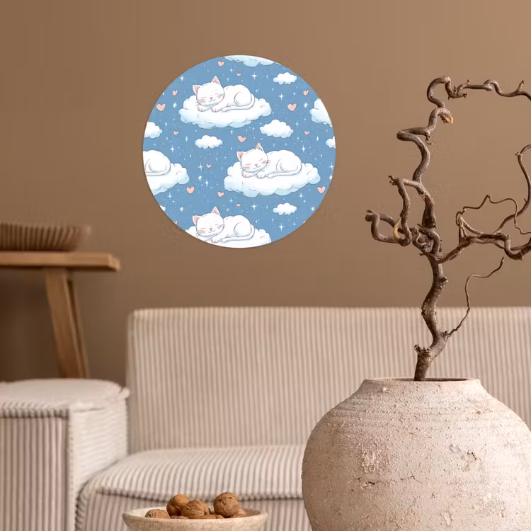 Behangcirkel - Kitten - Wolken - Blauw — 2