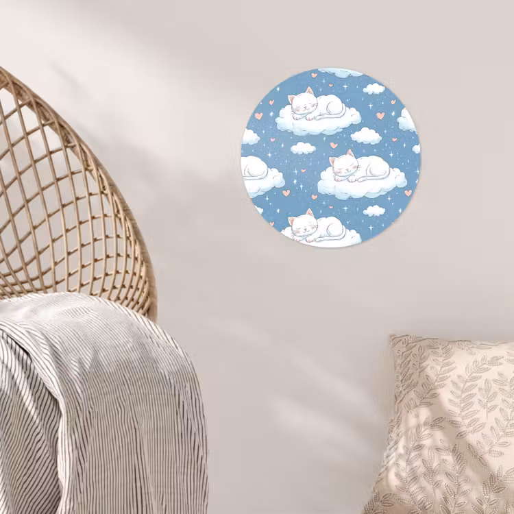 Behangcirkel - Kitten - Wolken - Blauw — 5