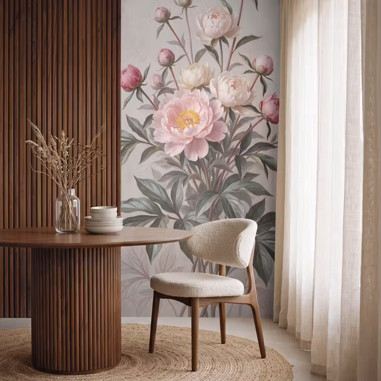 Behang - Pioenrozen - Boeket - Roze — 4