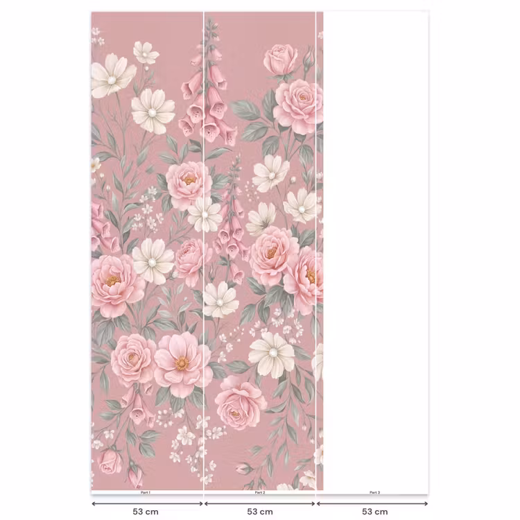 Behang - Pioenrozen - Vingerhoedskruid - Pink — 6
