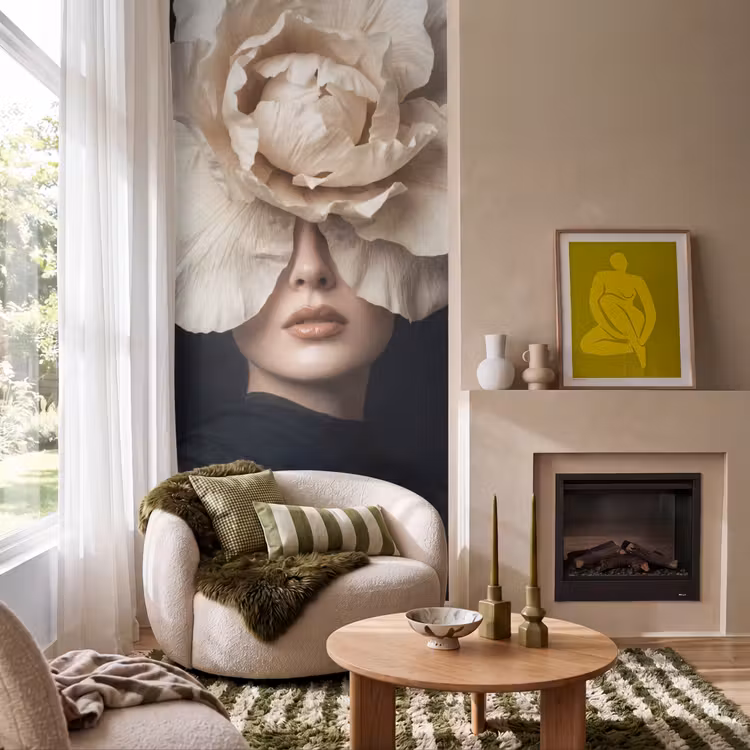 Behang - Roos - Tijdloos - Zwart — 1