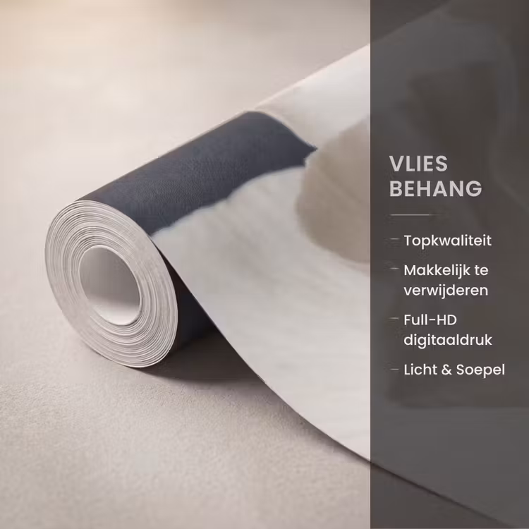 Behang - Roos - Tijdloos - Zwart — 3