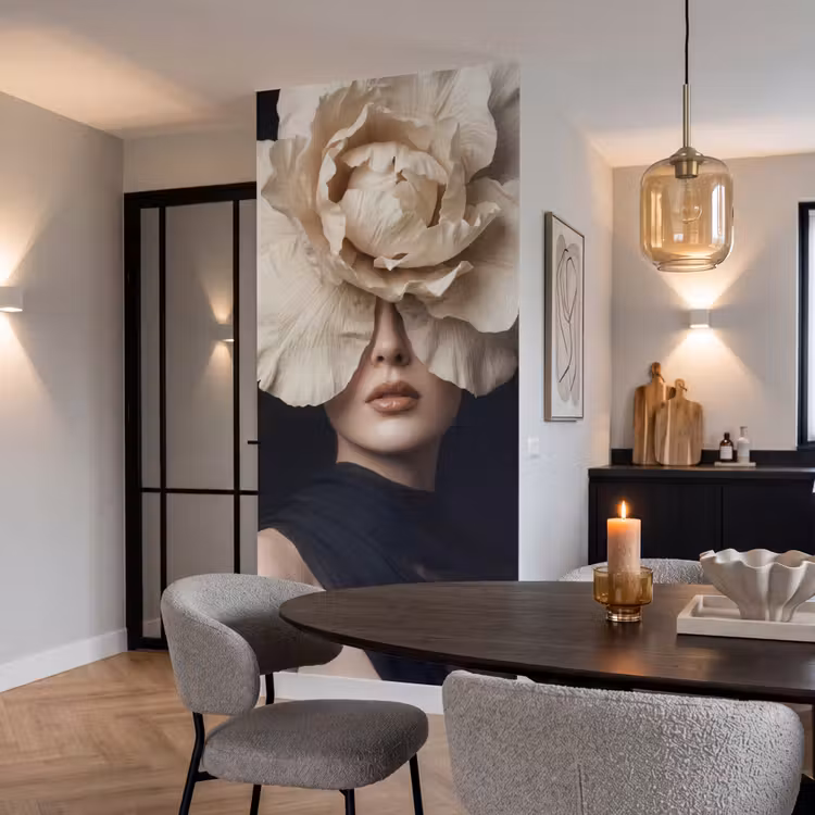 Behang - Roos - Tijdloos - Zwart — 5