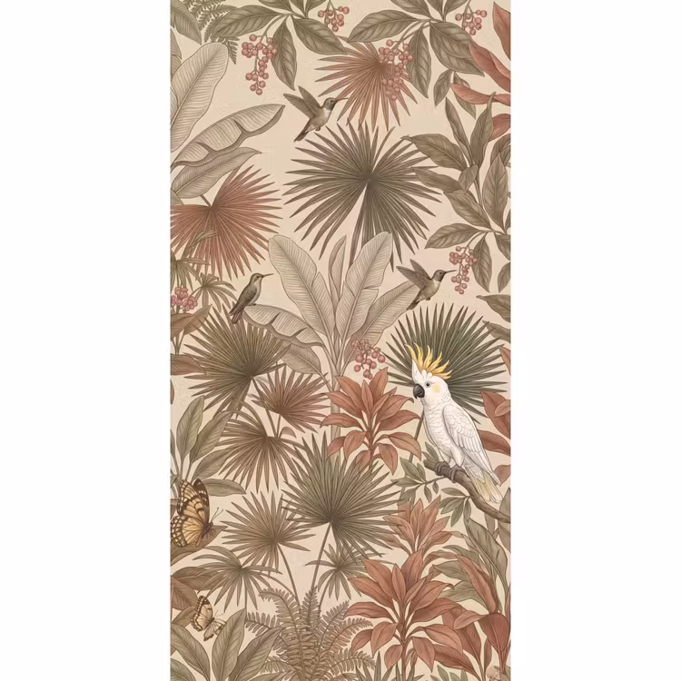 Behang - Tropisch - Vogels - Beige — 2