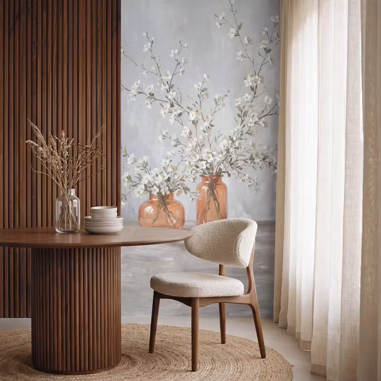 Behang - Vazen - Bloemen - Oranje — 4