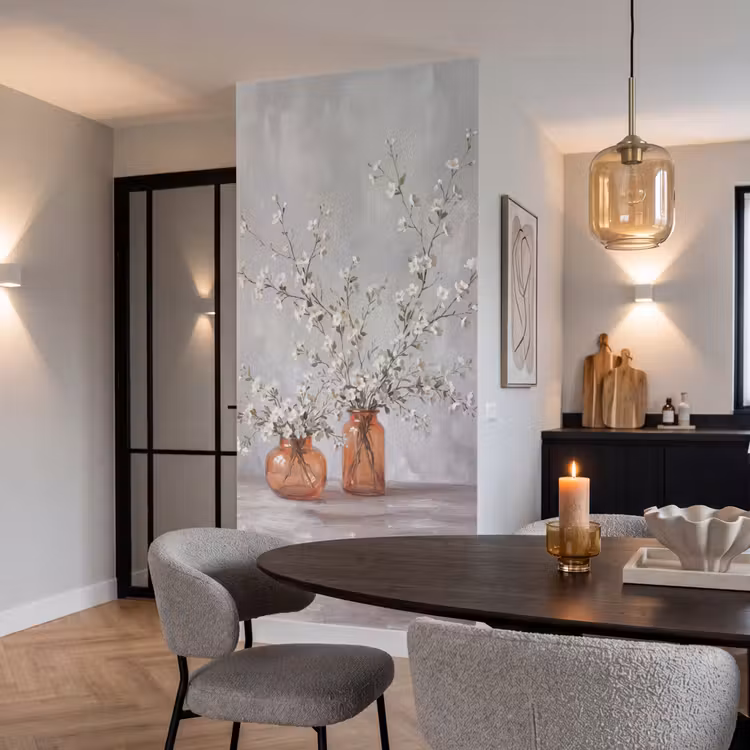 Behang - Vazen - Bloemen - Oranje — 5