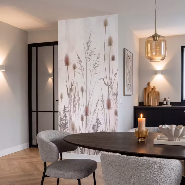 Behang - Weidebloemen - Design - Sepia — 5
