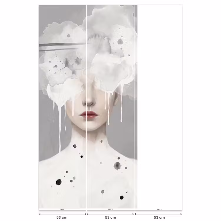 Behang - Vrouw - Wolk - Grijs — 6
