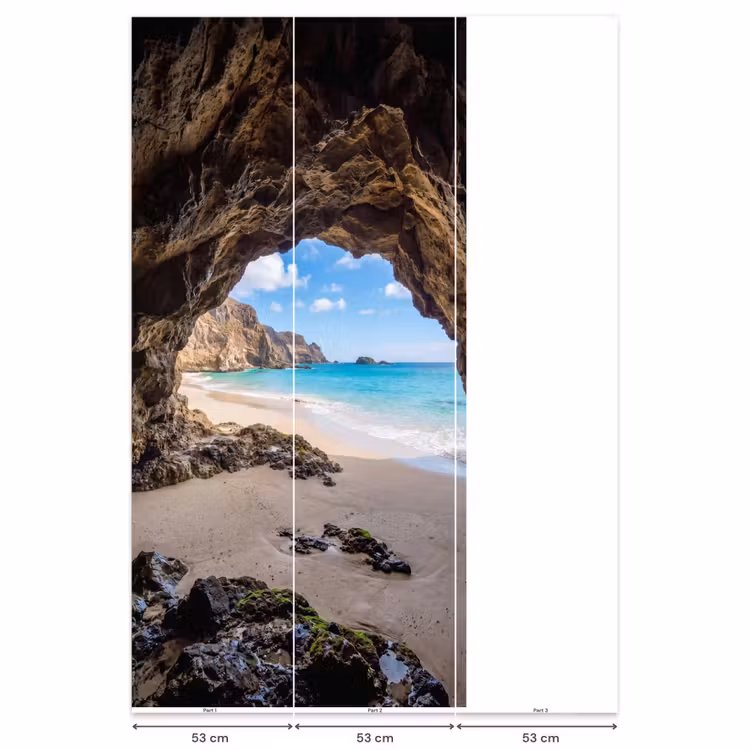 Behang - Grot - Strand - Zee - Blauw — 6