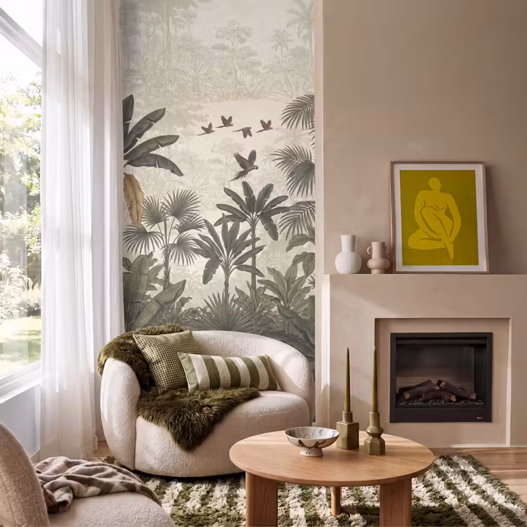 Behang - Papagaaien - Jungle - Tropisch - Green — 1