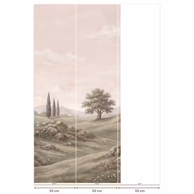 Behang - Heuvellandschap - Bomen - Natuur - Groen — 6