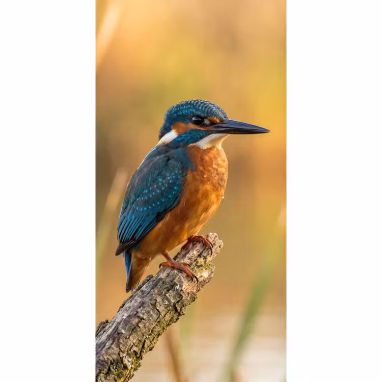 Behang - IJsvogel - Tak - Water - Kleurrijk - Levendig — 2