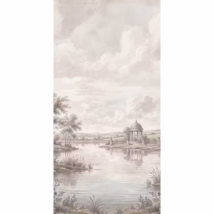 Behang - Landschap - Water - Natuur - Sepia — 2
