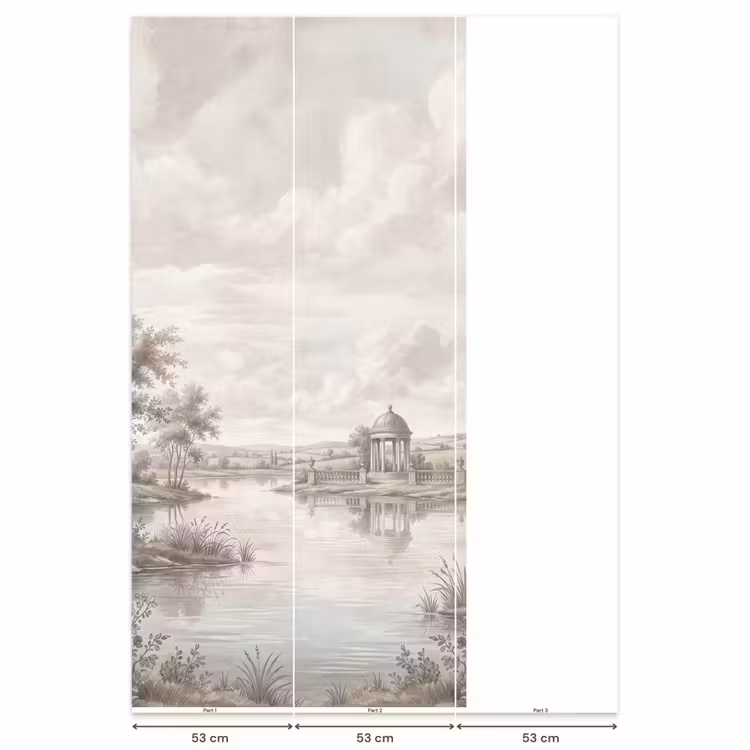Behang - Landschap - Water - Natuur - Sepia — 6