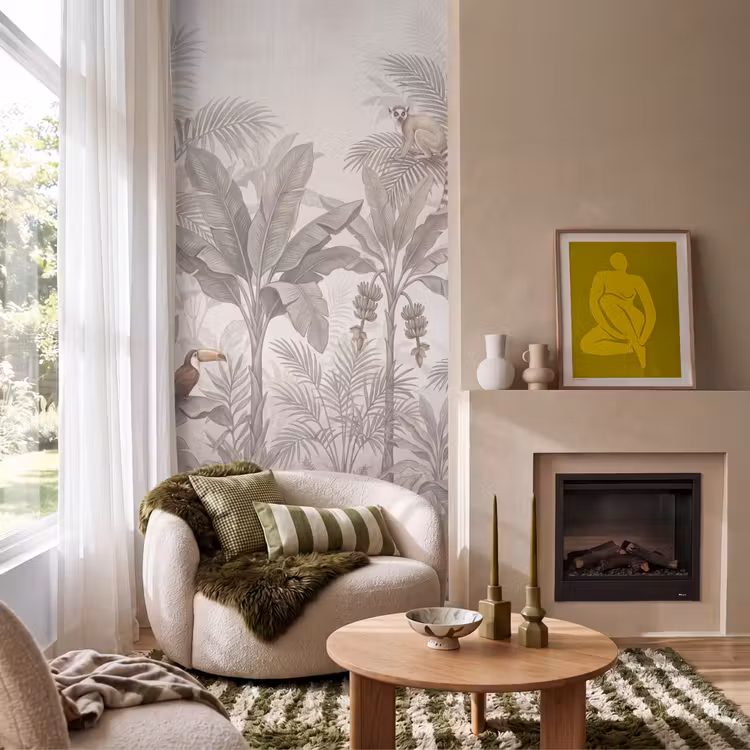 Behang - Natuur - Jungle - Ringstaartmaki - Bruin — 1
