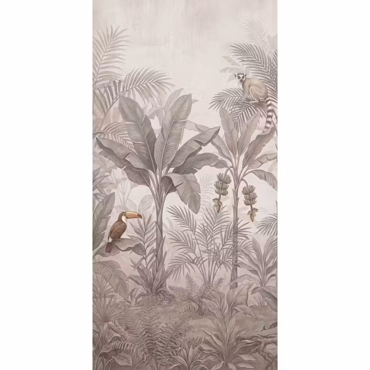 Behang - Natuur - Jungle - Ringstaartmaki - Bruin — 2