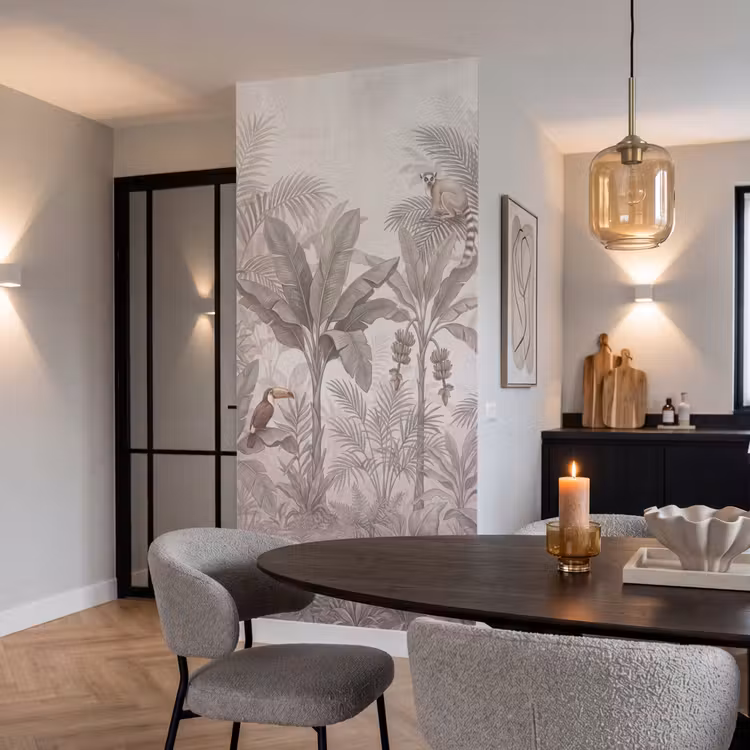 Behang - Natuur - Jungle - Ringstaartmaki - Bruin — 5