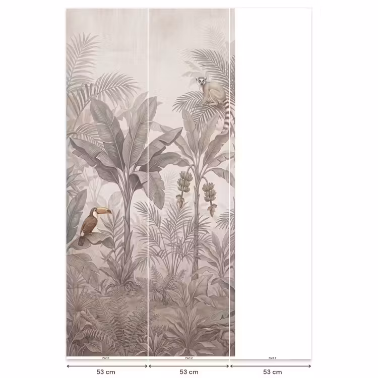 Behang - Natuur - Jungle - Ringstaartmaki - Bruin — 6