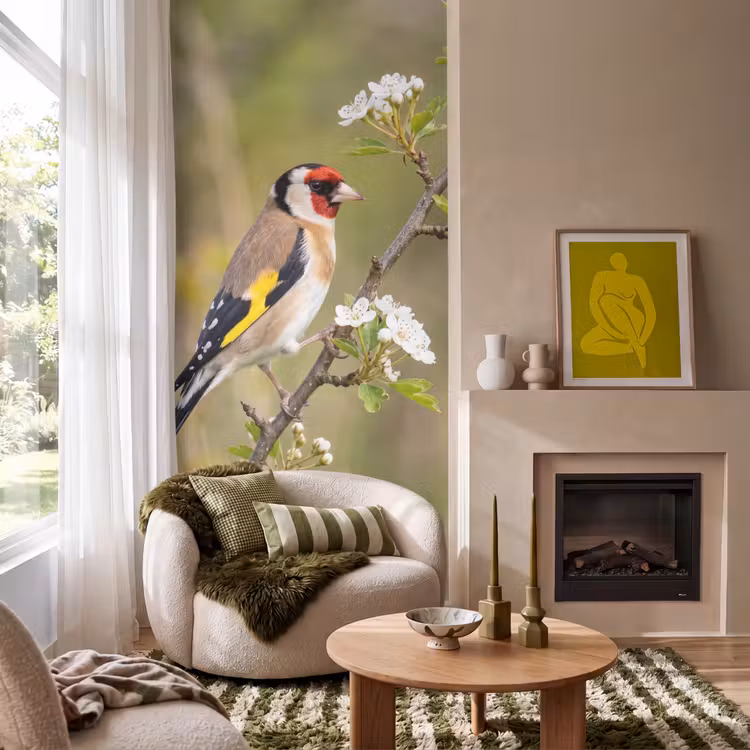 Behang - Putter - Bloesem - Lente - Natuur - Kleurrijk — 1