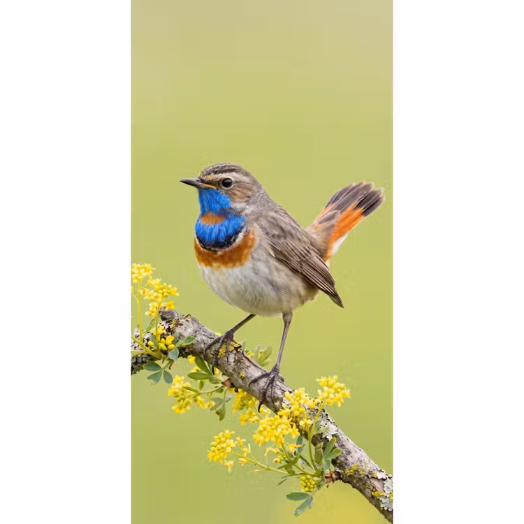 Behang - Vogel - Tak - Natuur - Kleurrijk — 2