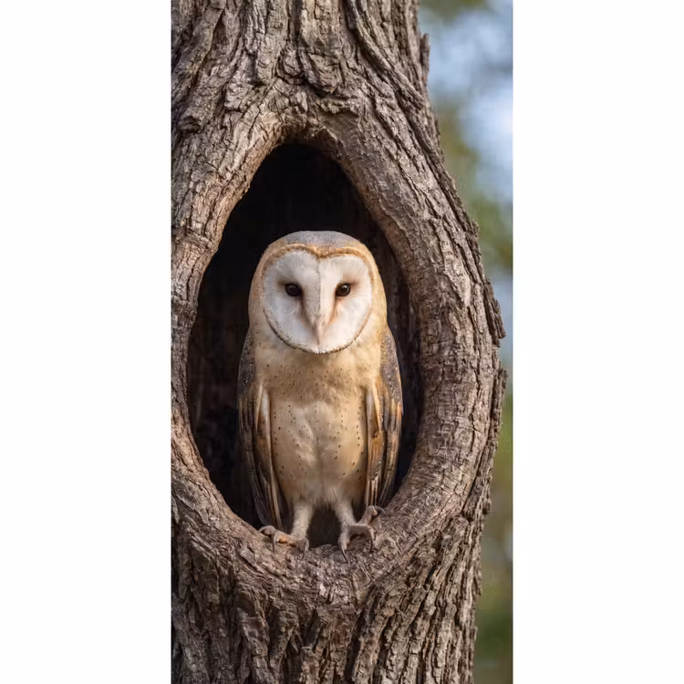 Behang - Kerkuil - Boom - Natuur - Bruin — 2