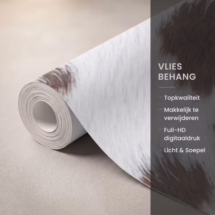 Behang - Koeienhuid - Klassiek - Bruin — 3