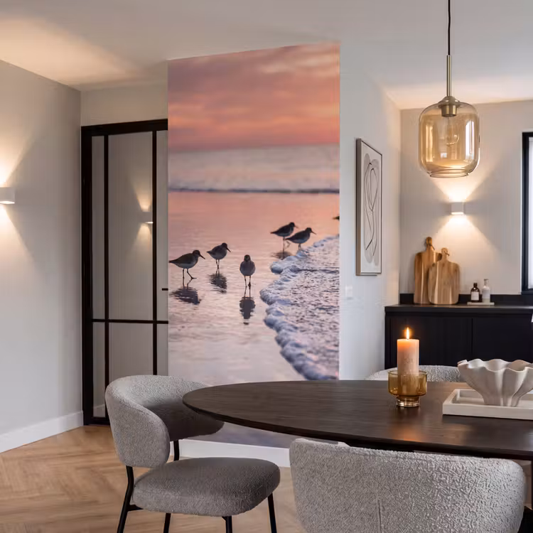 Behang - Meeuwen - Strand - Zee - Roze — 5