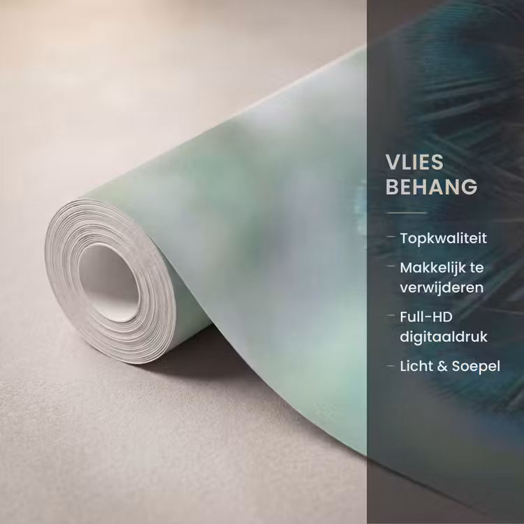 Behang - Pauw - Veren - Blauw — 3